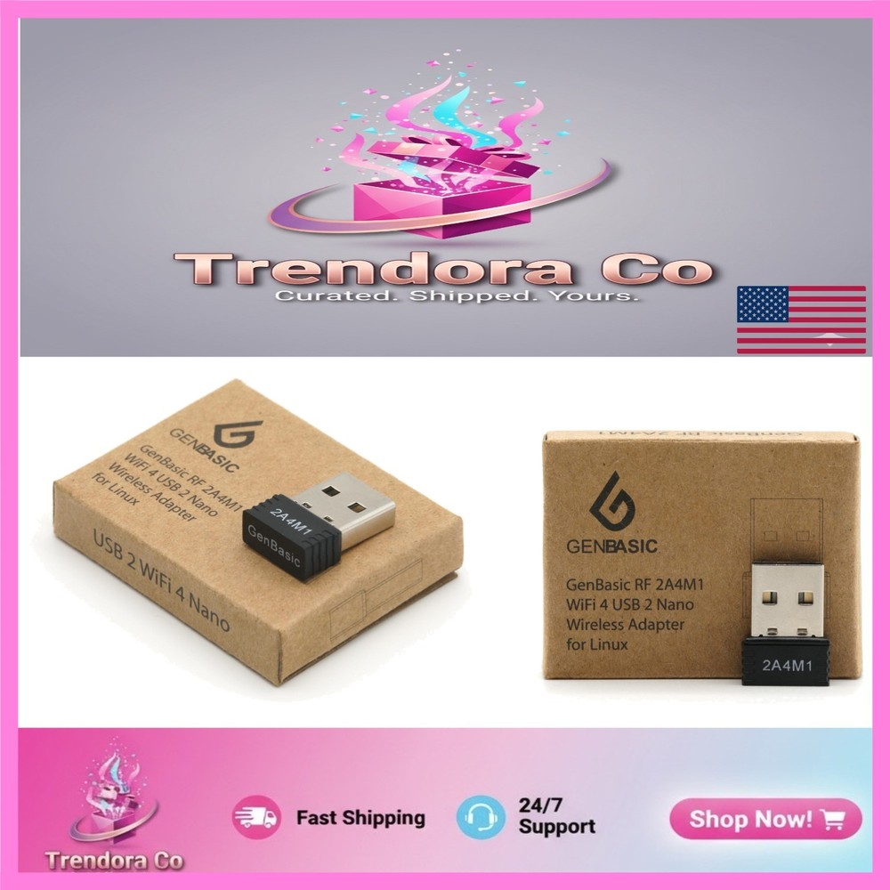 Black WiFi 4 USB Nano Wireless Dongle for Linux Desktops - Ultimate Security
