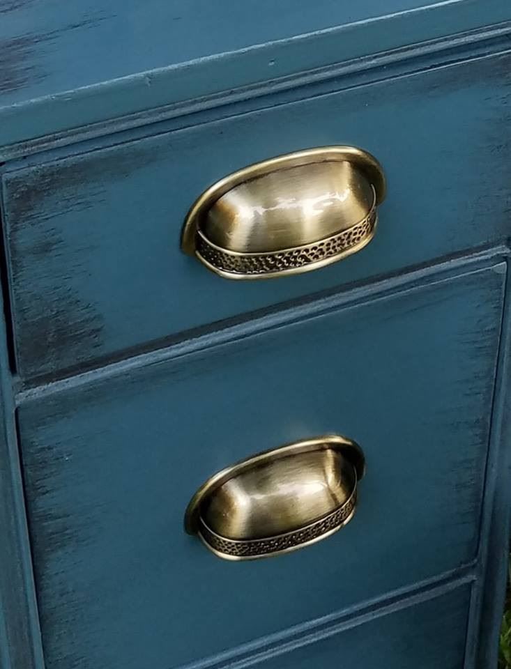 2-1/2" Hammered Cup Pull Antique Bronze