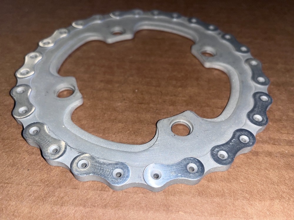 Custom made aluminum bash guard, 104 bcd