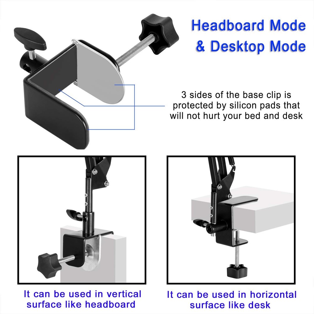 Adjustable Tablet Stand Foldable Aluminum Holder 360 Rotation