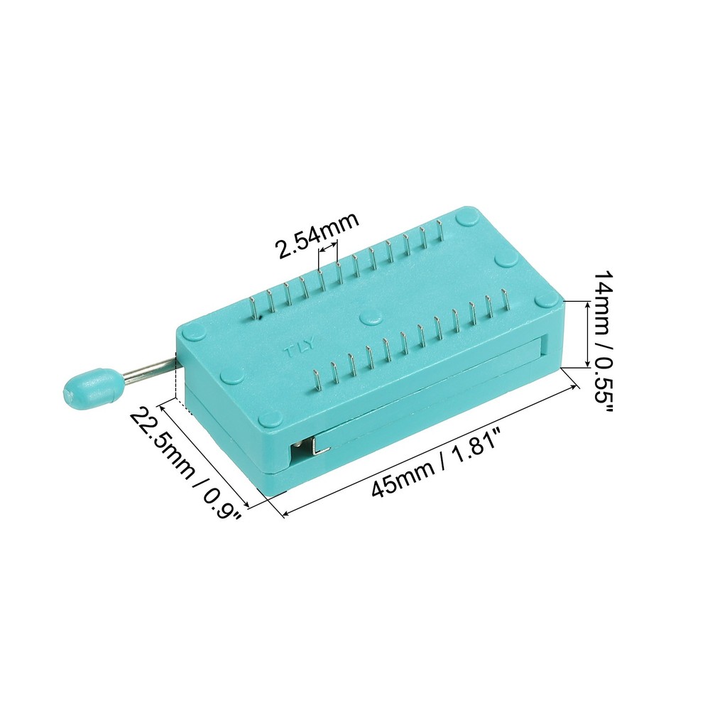 4 x Universal IC Test ZIF Socket 24 Pin 2.54mm Pitch for Microcontroller Chip