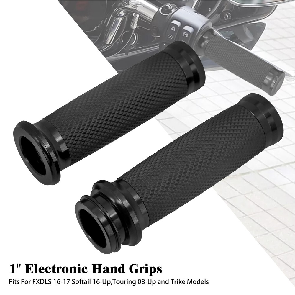 1" Electronic Throttle Handlebar Hand Grips For Harley Touring 08-24 Softail 06+