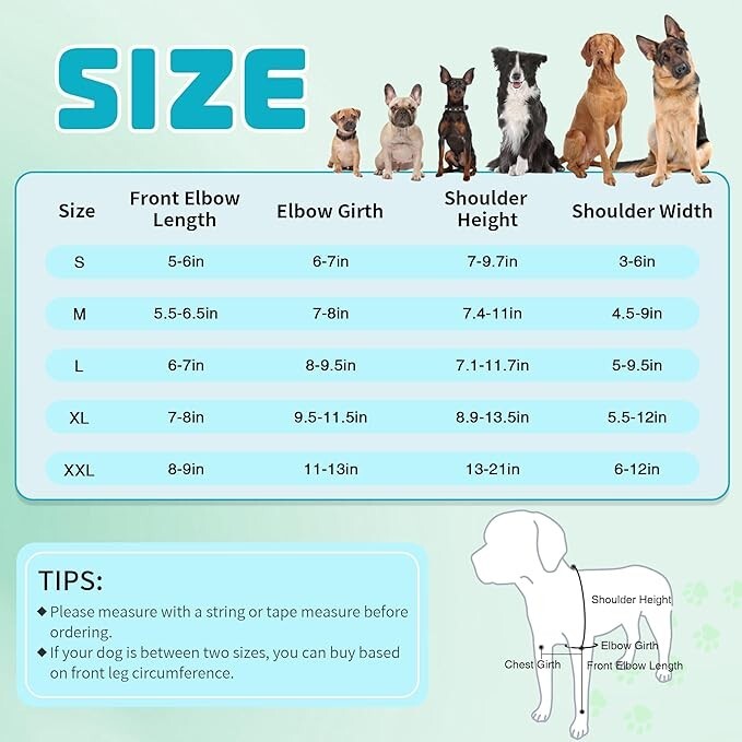 Dog Elbow Protector for Pets Elbow Dysplasia, Shoulder Dislocation - LARGE