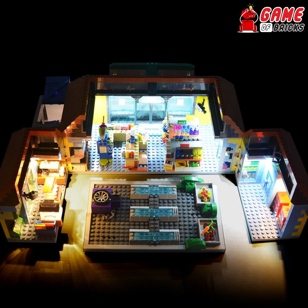 LED Light Kit for Kwik-E-Mart - Compatible with LEGO® 71016 Set