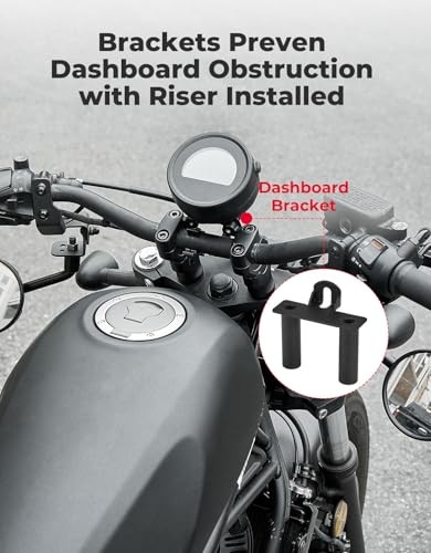 Motorcycle Handlebar Risers with Dashboard Bracket Compatible with Rebel CMX