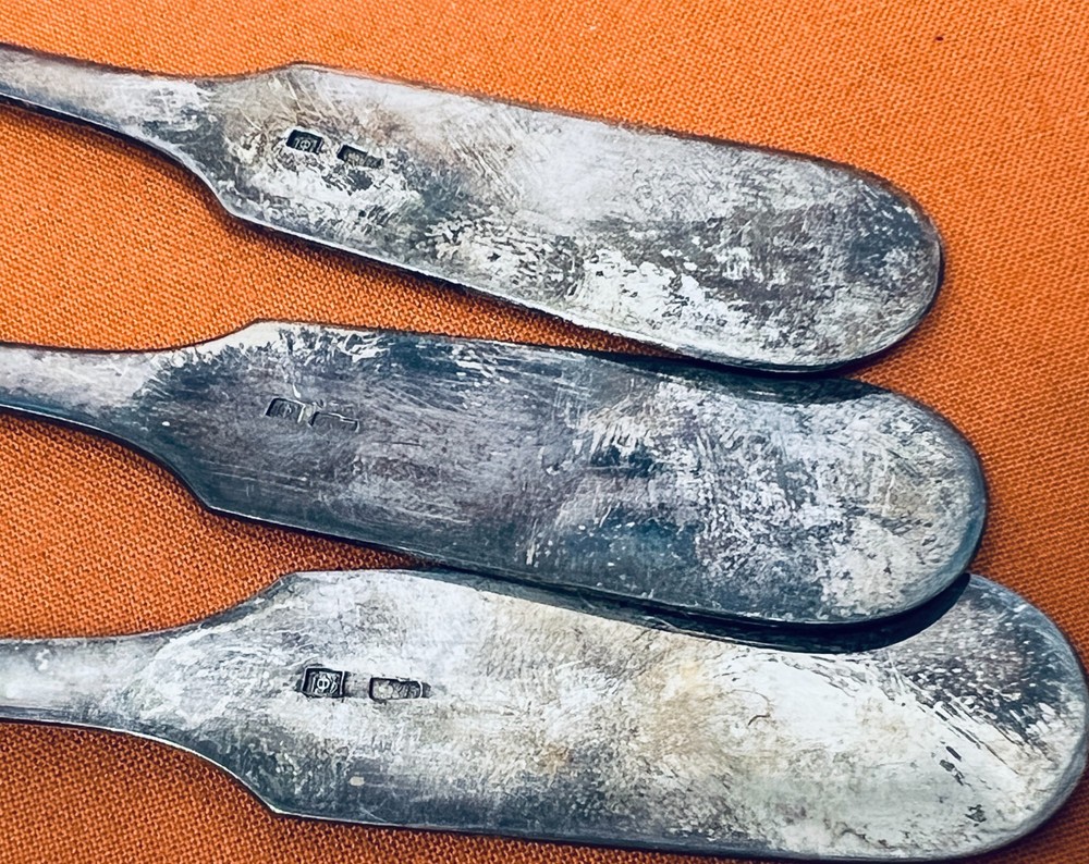 Russian Soviet Silver Spoon Set