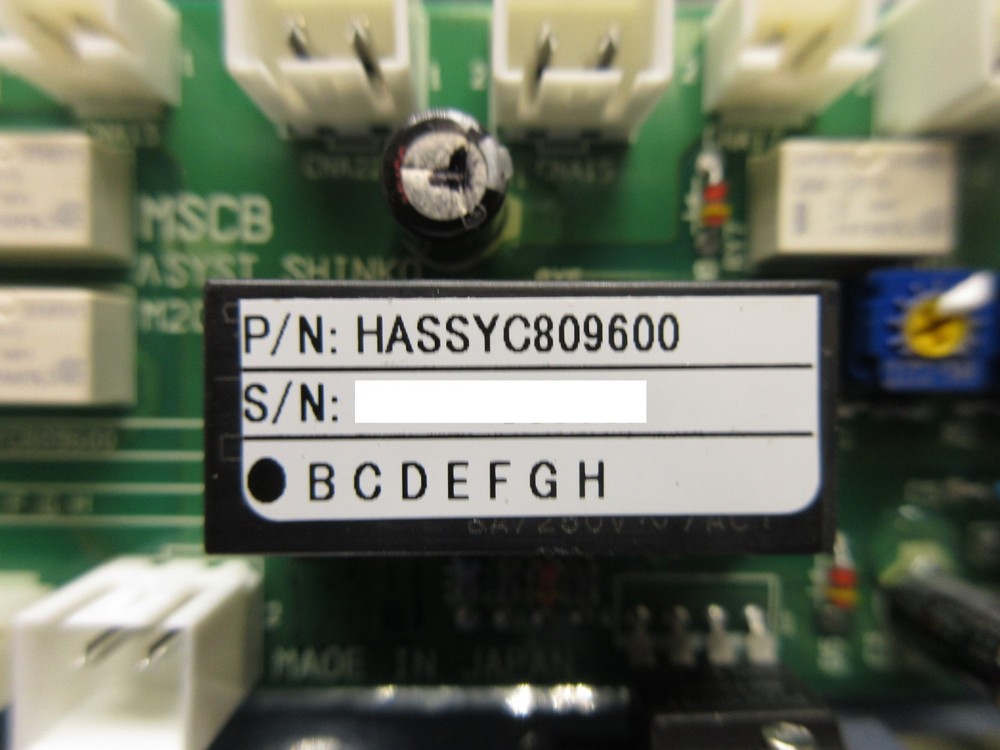 Asyst Shinko HASSYC809600 Interface Board PCB MSCB M200 Used Working