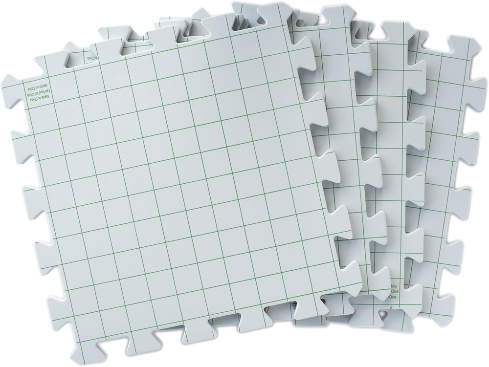 Interlocking Needlepoint, Knitting, and Crochet Blocking Boards, 12'' W X 12'' L