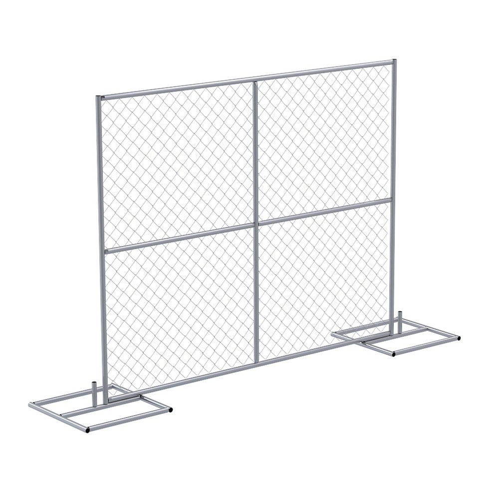 Vestil Galvanized Construction Barrier System - 102in. Width, Gray, Steel