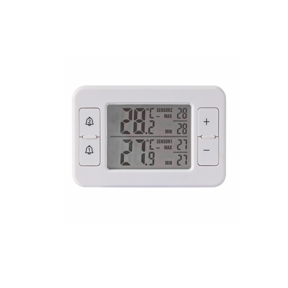 Wireless Thermometer System Featuring Two Remote Sensors for Temperature Alerts