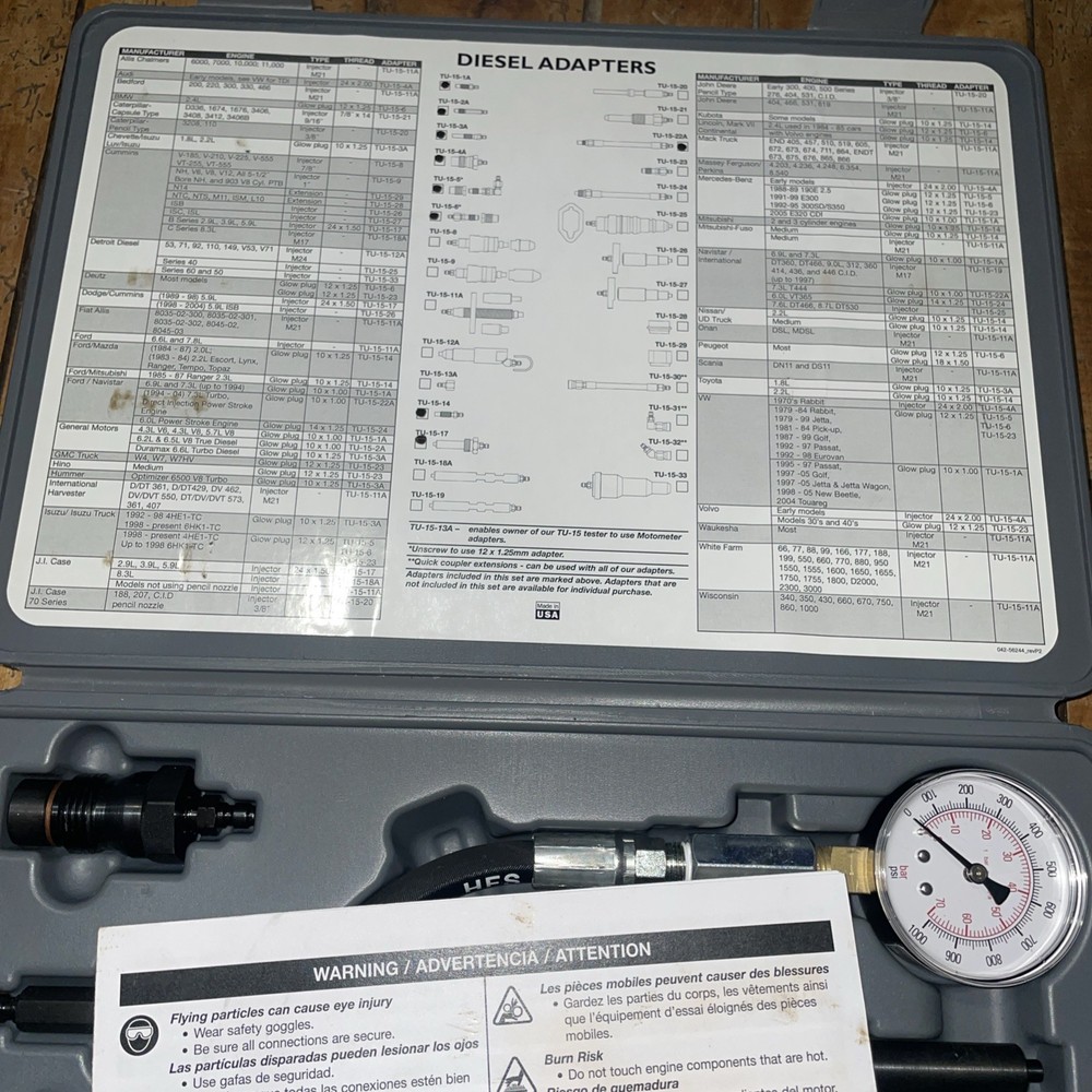 Lang TU-15-53 Diesel Compression Test Set Used