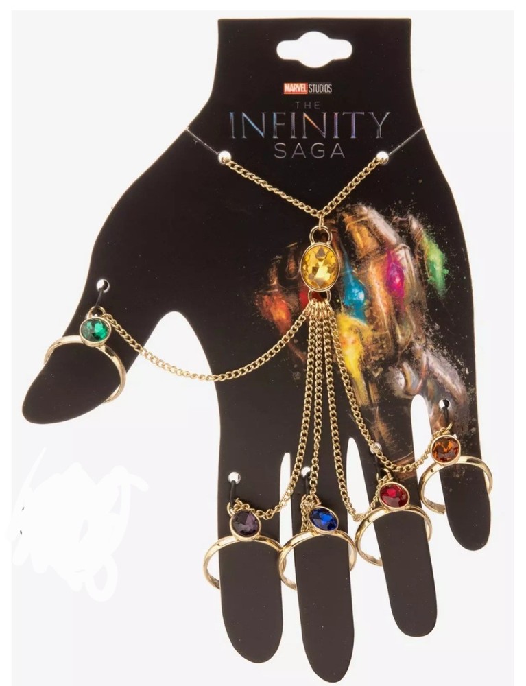 Marvel Comics Infinity Saga Gauntlet Stone 5 Ring Btacelet