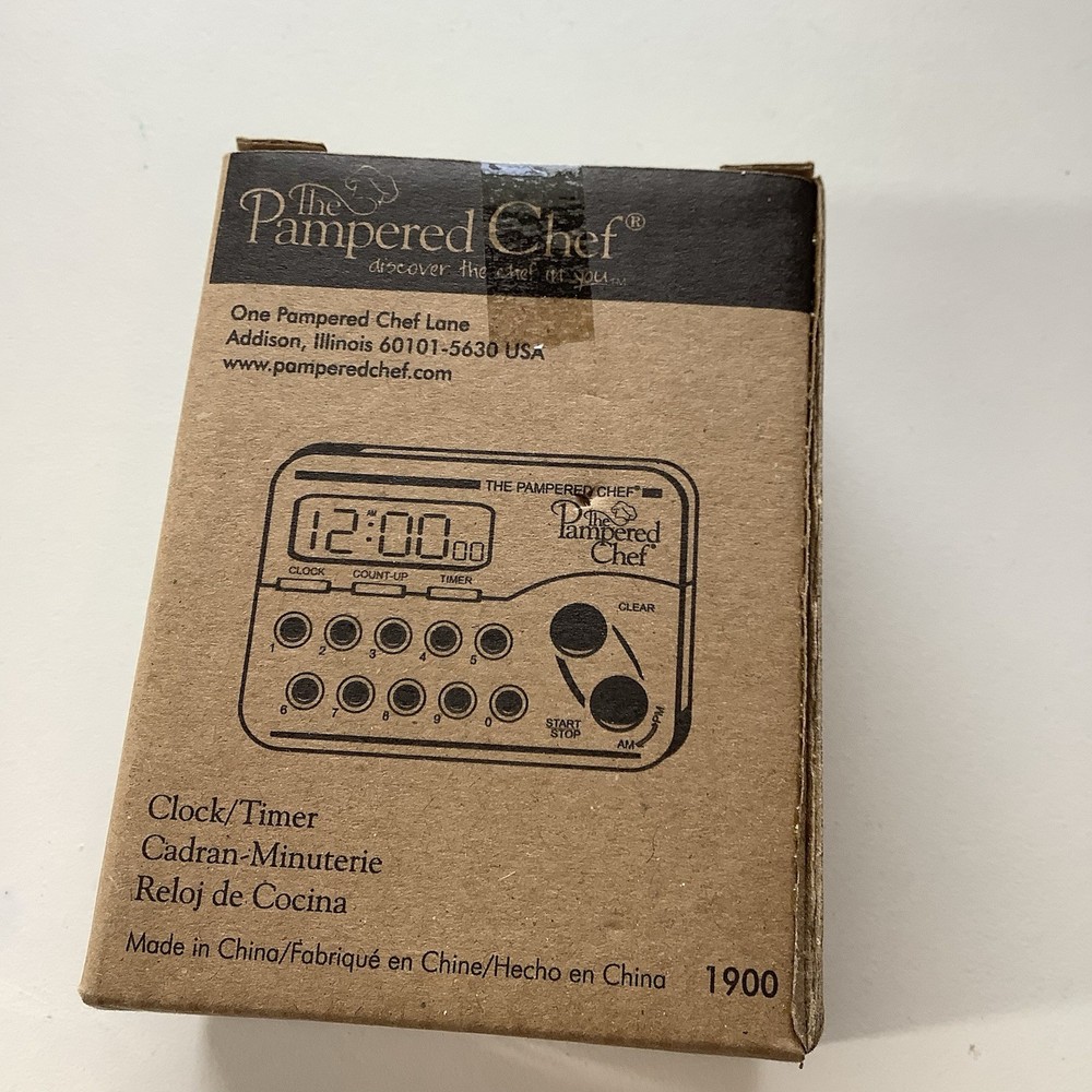 Pampered Chef Digital Clock Timer # 1900 Retired. Brand New!