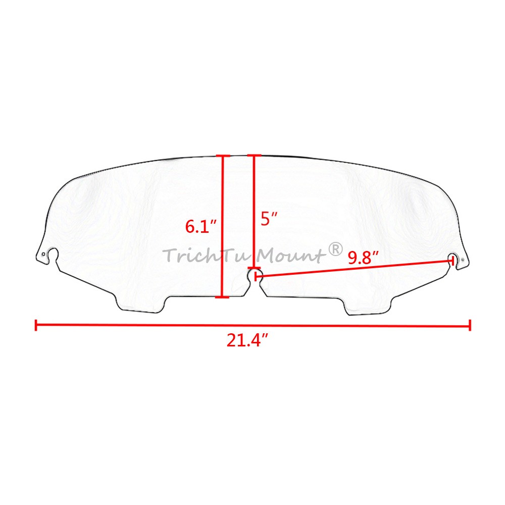 Black 5" Windshield Windscreen For Harley Electra Glide Standard FLHT 1996–2009