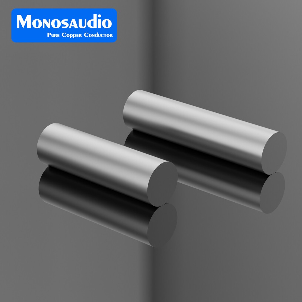 Monosaudio Audio Cable Solid Pure Silver End Terminal HiFi Cable Tube Wire Crimp