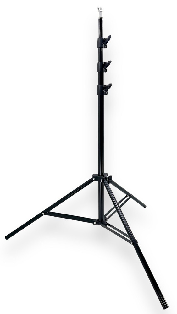 Two 8' 4-Section Photography Light / Backdrop Stands with 10mm / 3/8” Stud Black