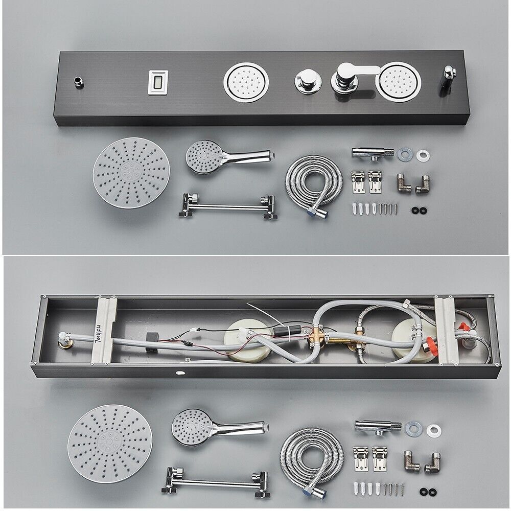 Rainfall Shower Panel Tower Faucet System Multi-Function Column Massage Body Jet