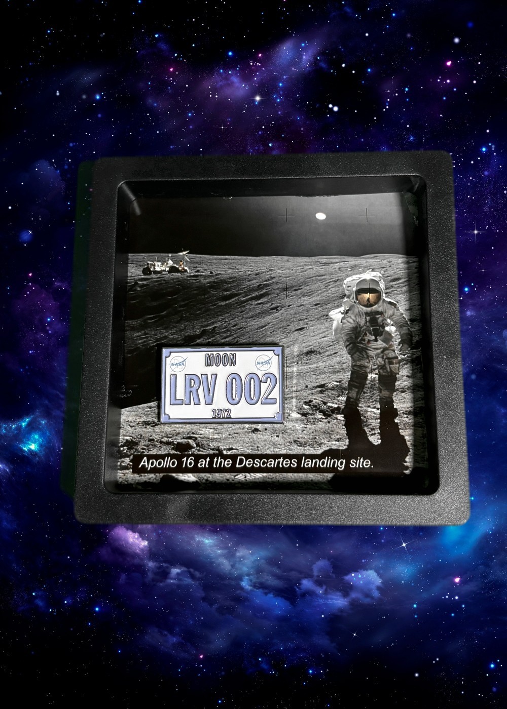 NASA Apollo 16 Lunar Roving Vehicle Commemorative Licence Plate Presentation