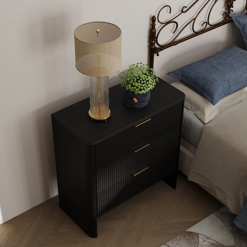 Modern Wavy Pattern Drawer Cabinet For Bedroom Hallway