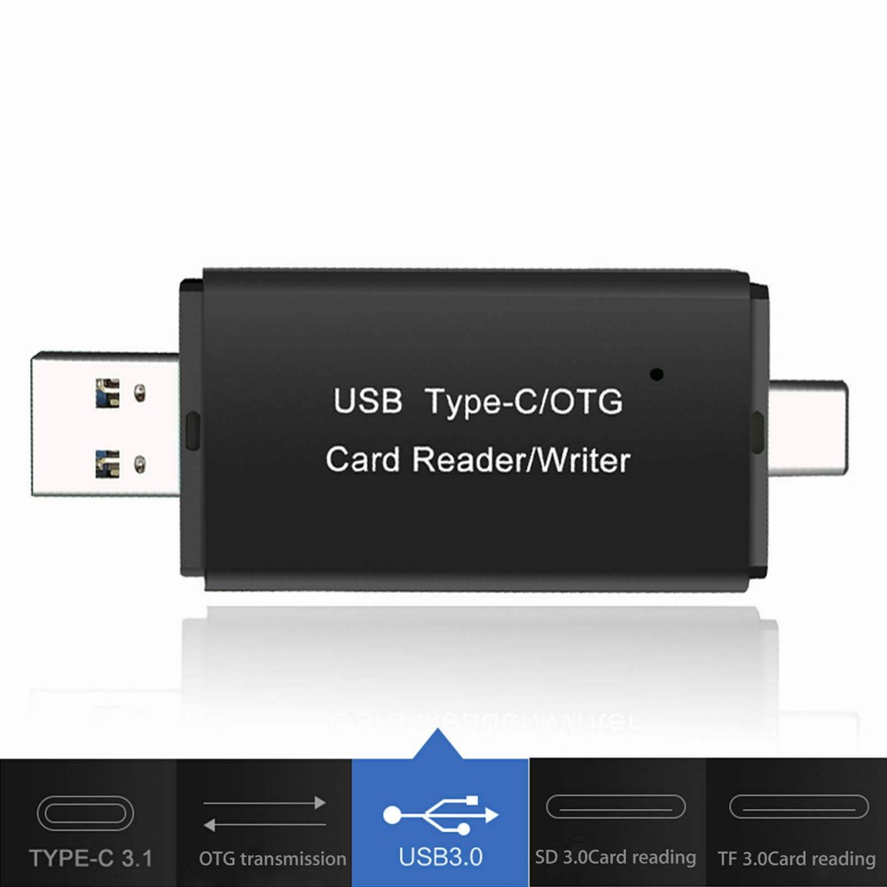 Card Reader USB 2.0 Type C Micro SD TF OTG Smart Memory Adapter Laptop Computer