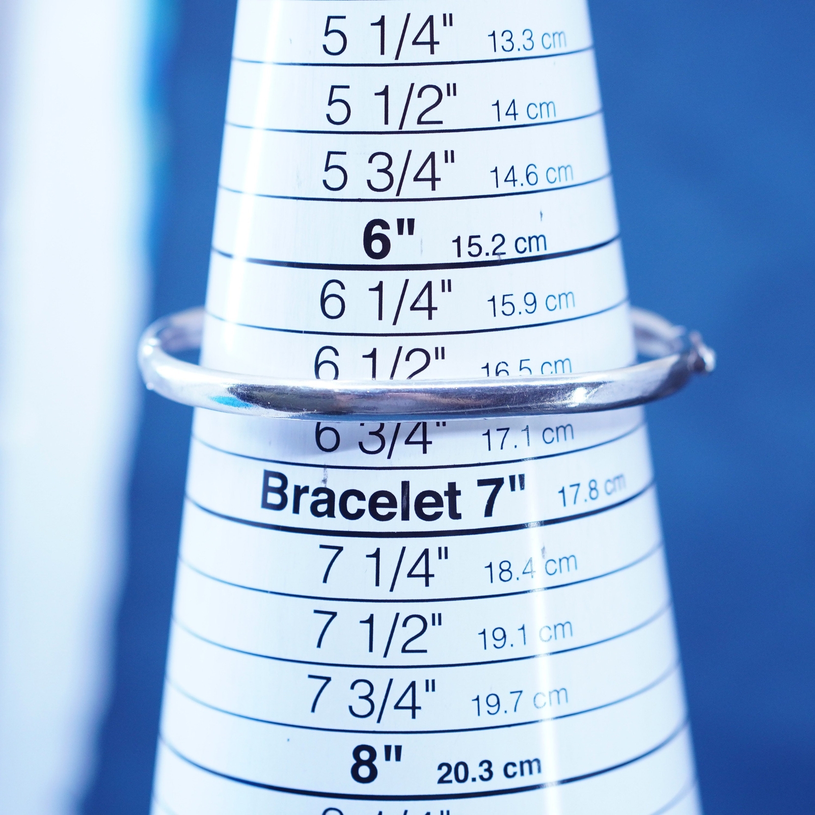 Mexican Sterling Silver 925 Hinged Bangle Bracelet 6.5 Black