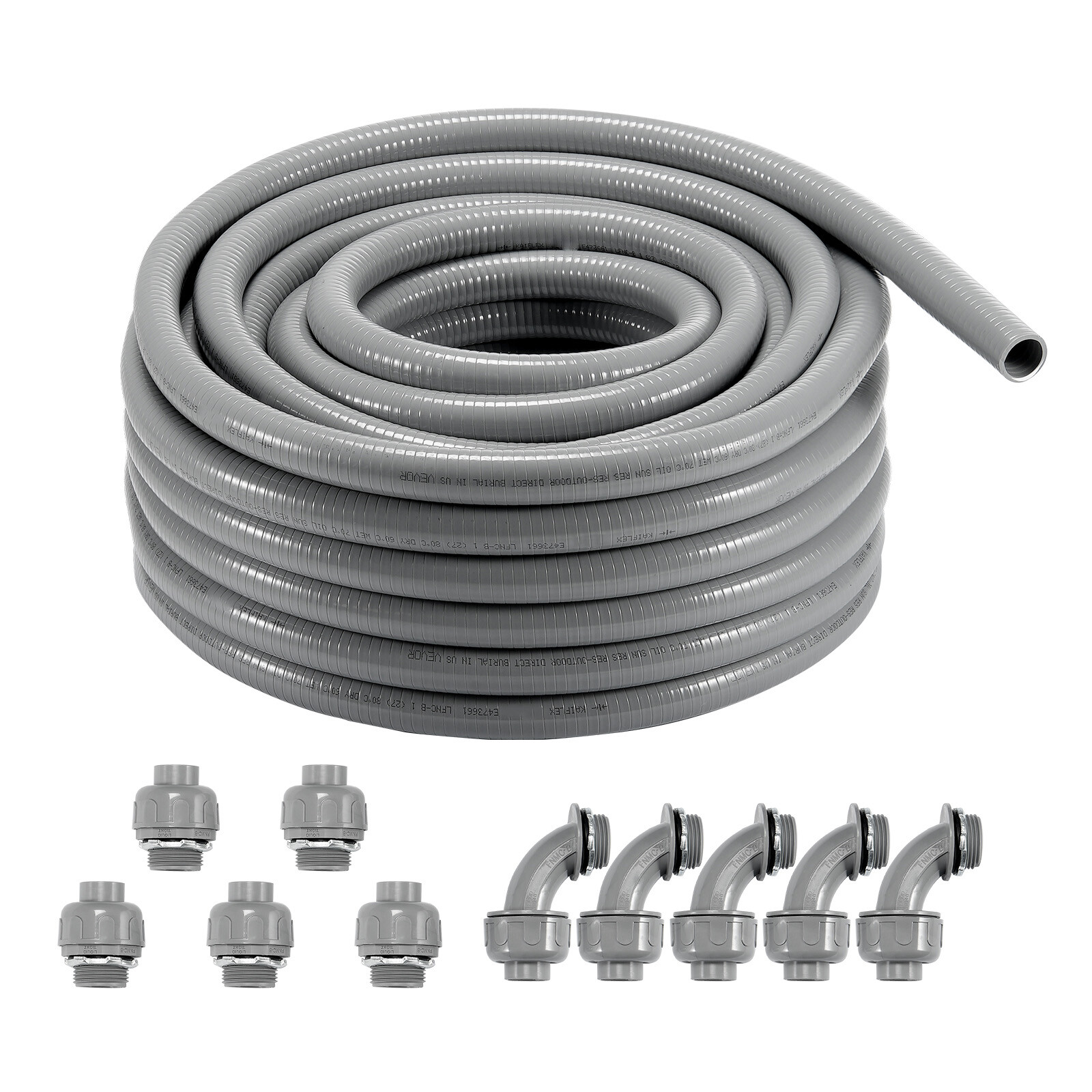 VEVOR 1 in Flexible Liquid-Tight Electrical PVC Conduit Non-Metallic IP65 100FT