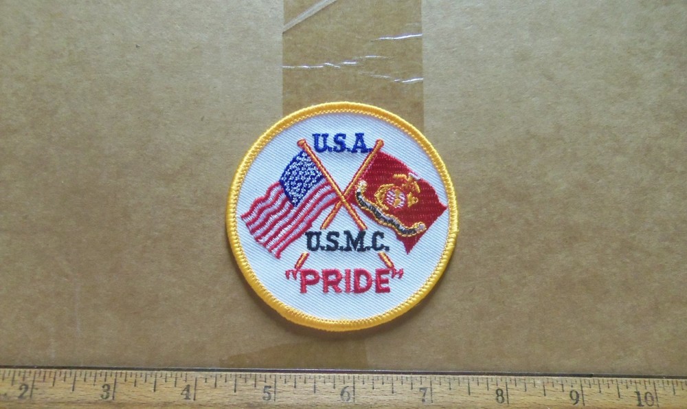 U.S.A. & U.S.M.C. Pride - Cross Flags Embroidered Patch