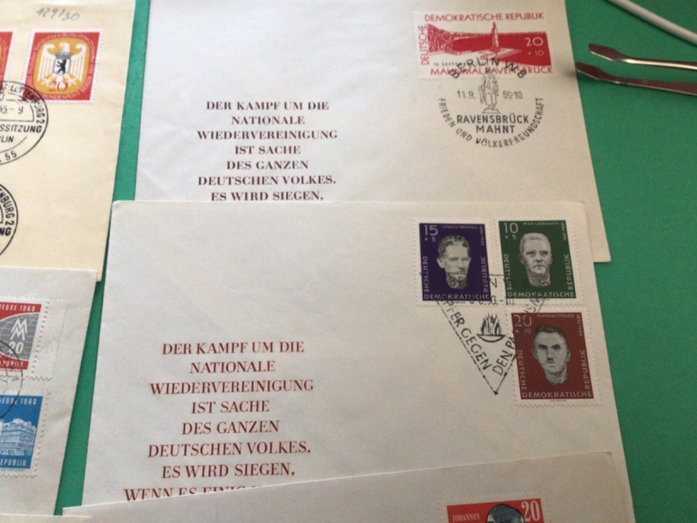 German Democratic Republic 6 postal covers A17820