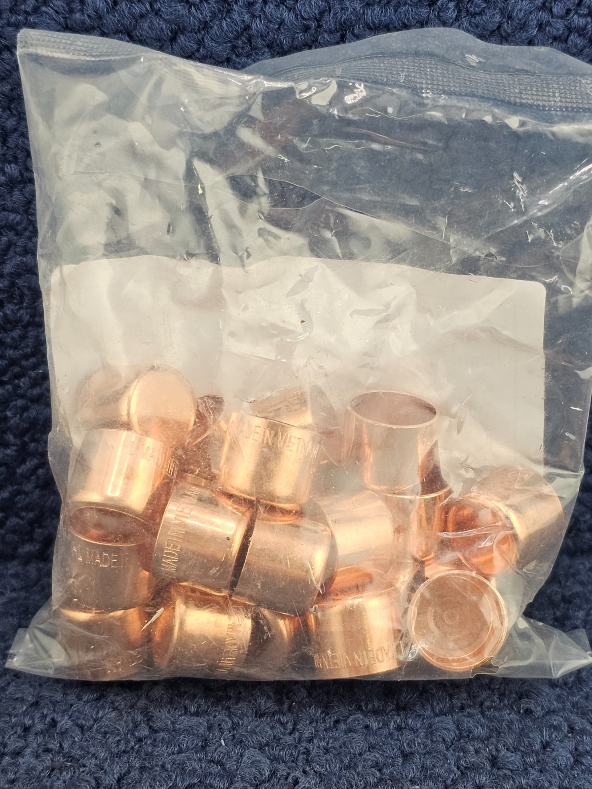 (QTY 25) 2515408989800: 1/2" x 5/8" Wrot Copper Tube End Cap Fits JMF