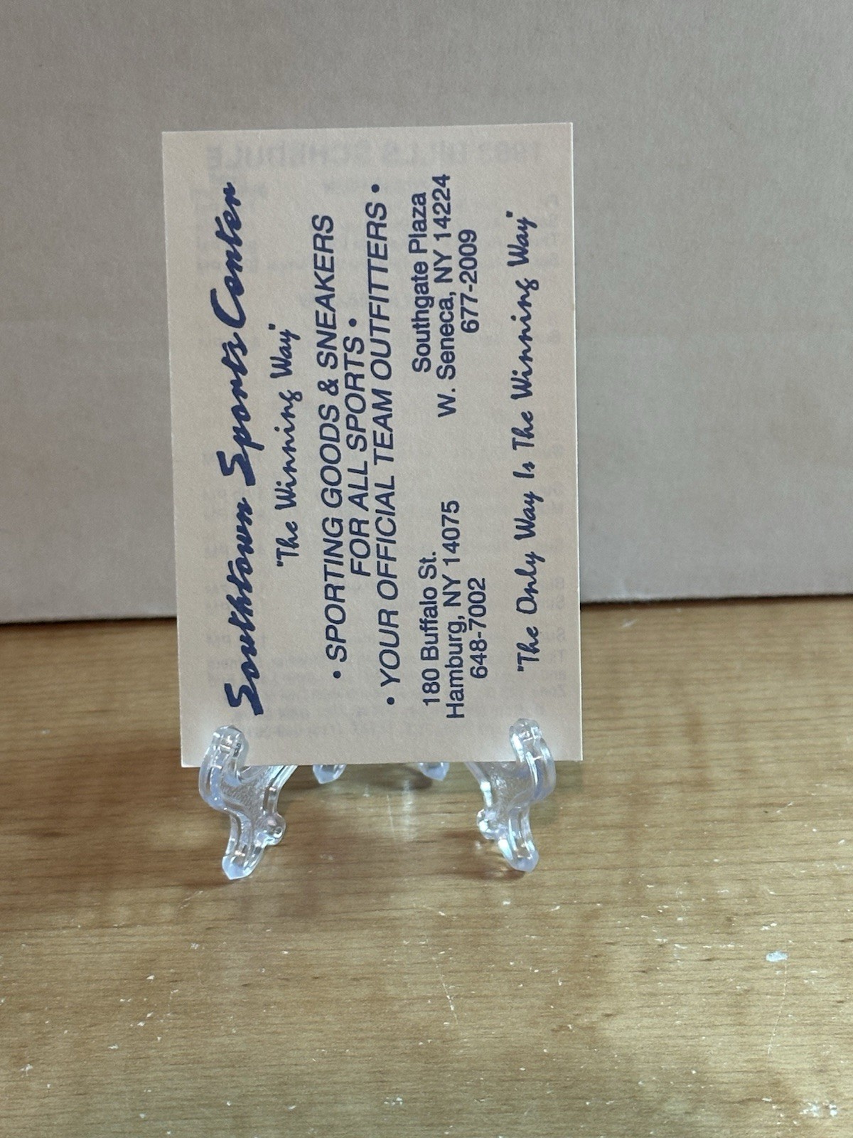 1993 Buffalo Bills Pocket Schedule , Southtown Sports Center