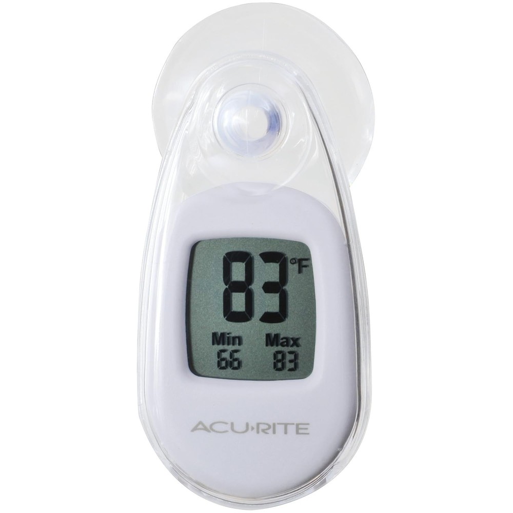 Versatile Suction Cup Thermometer - LCD Display, Battery-Powered & High Accuracy