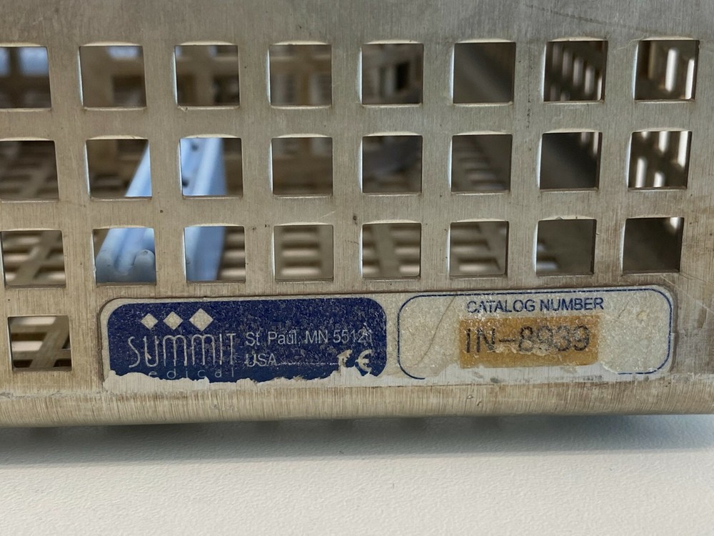 Summit / Intrusafe IN-8939 Sterilization / Instrument Tray