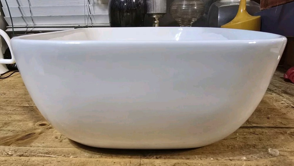 Beautiful Rectangular Porcelain Wash Basin 14"LengthX9.75"WidthX4.75"Depth