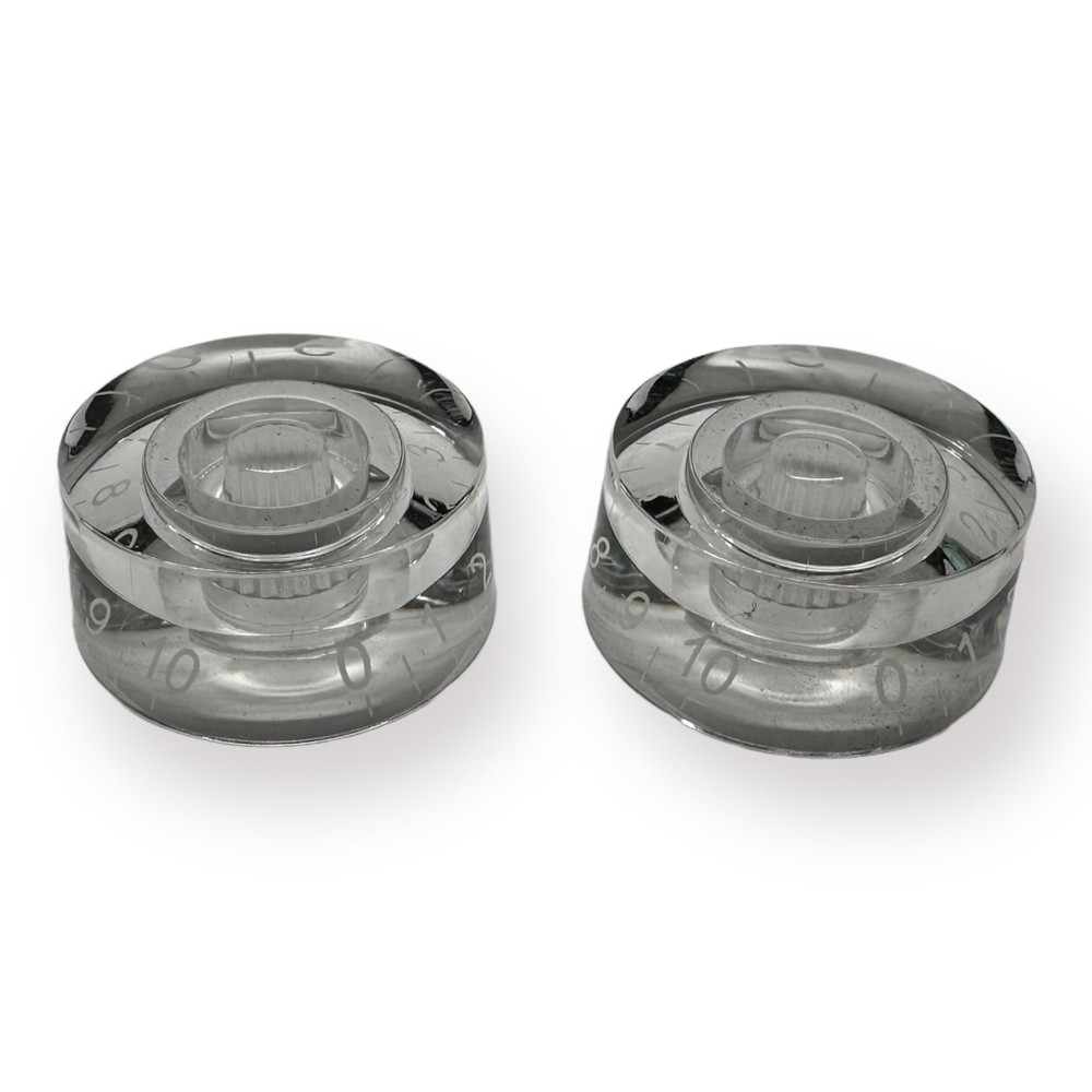 AxLabs Speed Knobs (Set of 2), Clear, White Font
