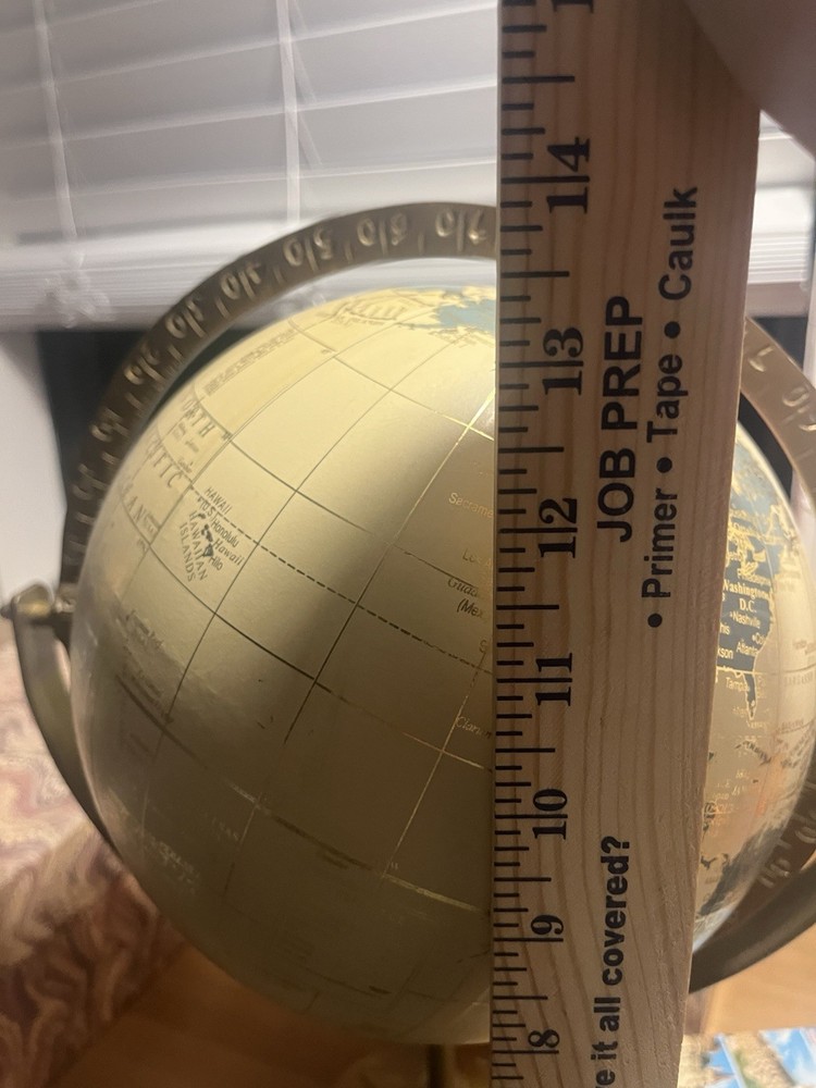 Drexel Heritage World Globe - Rotates - Gold - 8”
