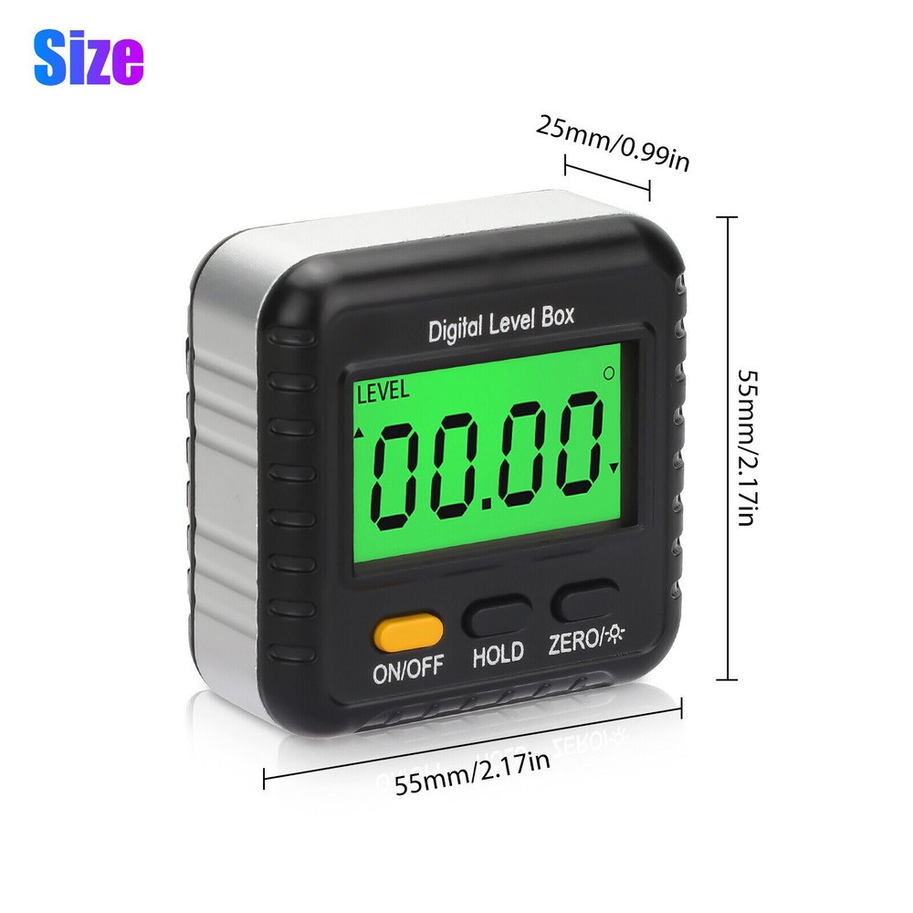 4*90° Magnetic Digital Level Box Angle Finder Protractor Angle Measuring Tool