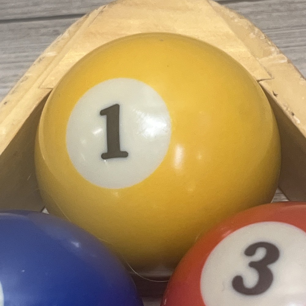 Billiard Pool Balls Complete Set as Shown With Racks