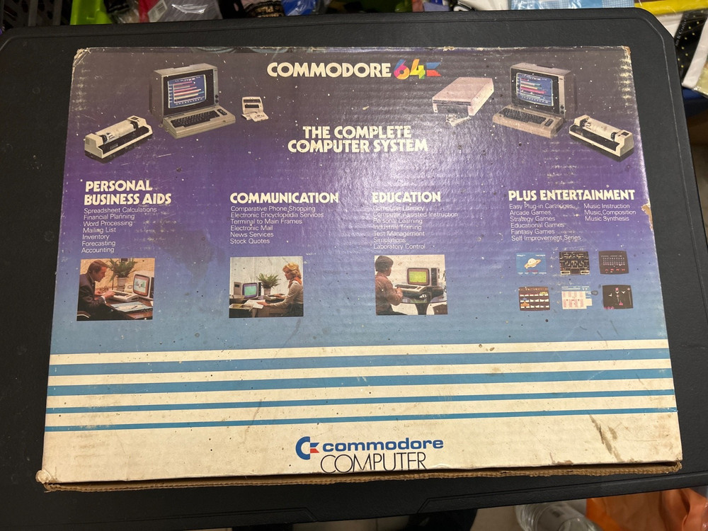 Vintage Commodore 64 C64 Replacement Box, Inserts, advertising