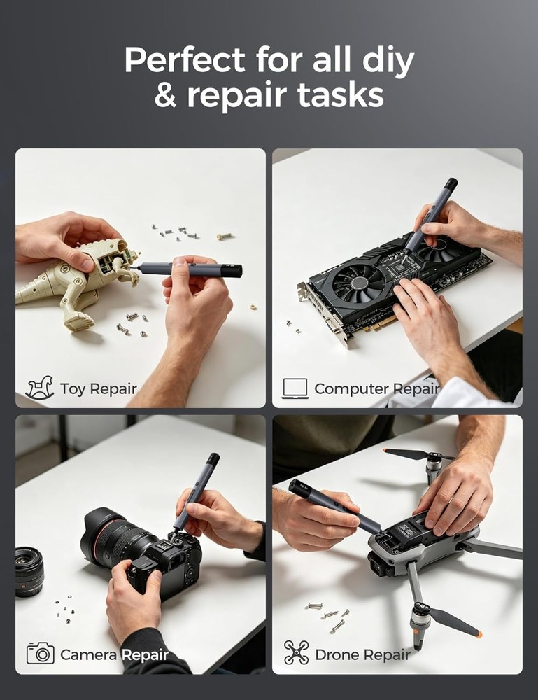 Precision Electric Screwdriver Set with 80 Bits - Perfect for Electronics Repair