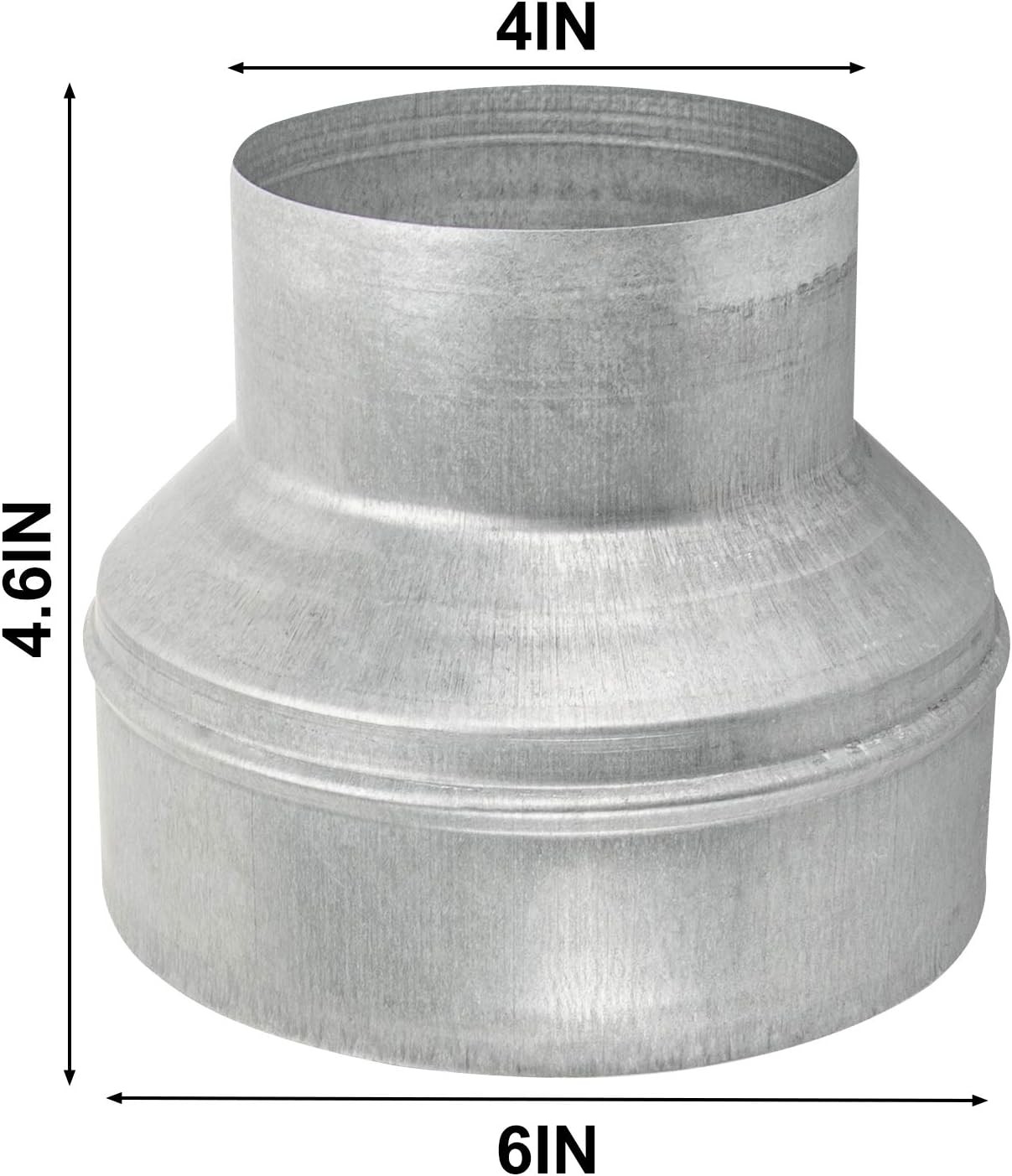 Duct Reducter 6" to 4" HVAC Air Ducting vent Flexible Air Duct Adapter Sliver