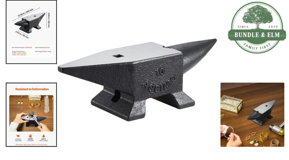 Professional 22 lbs Anvil with Large Work Surface - Essential for Metal Crafts