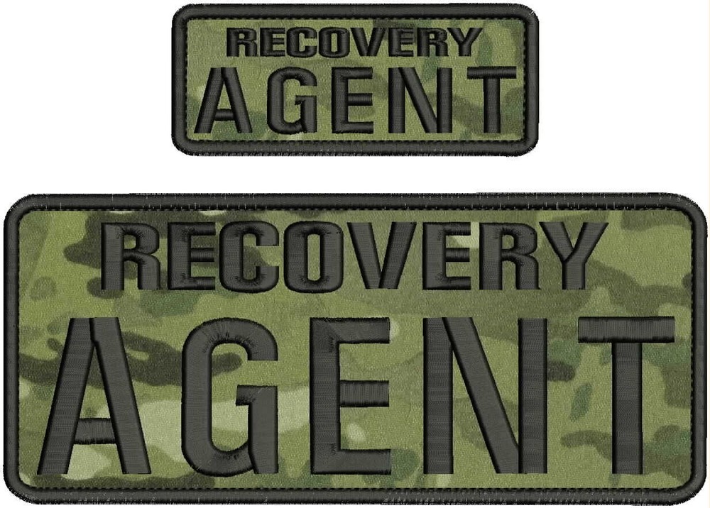 Recovery Agent embroidery patch 4x10 and 2x5 hook on back multicam