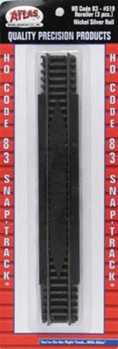Atlas Code 83 Rerailer (3) - HO Scale Nickel Silver Model Train Track - #519