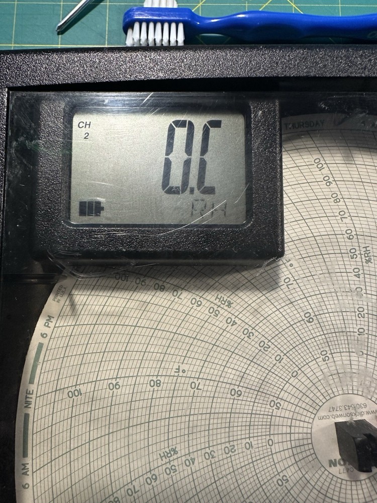 Dickson TH8P3 Temperature & Humidity Chart Recorder NO POWER SUPPLY