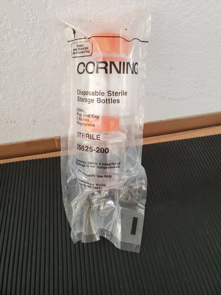 Corning 200ml Disposable Storage Bottles 25625-200 -Sealed