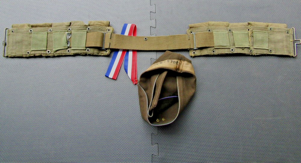 Ammo Belt and WW II Garrison Cap.