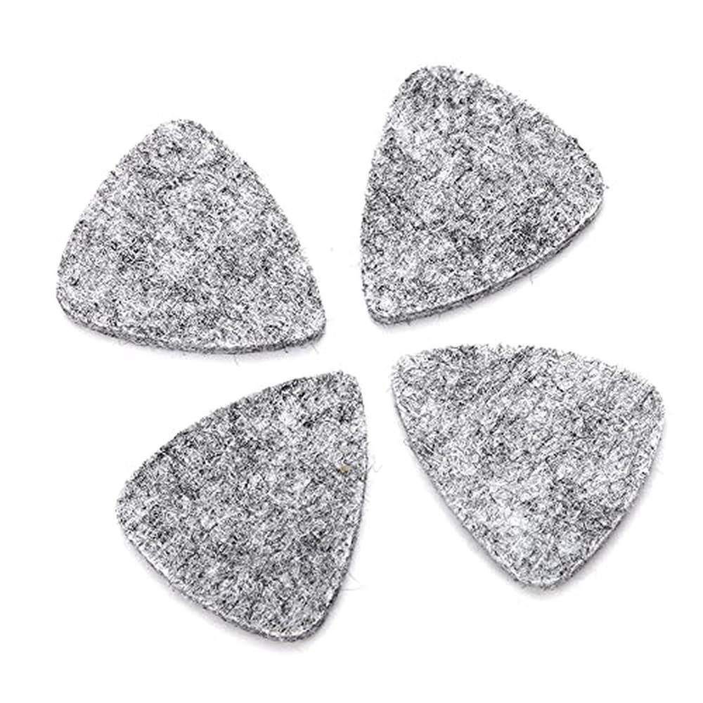 10 PCs Wool Felt Guitar Picks Ukulele Picks Plectrums with Solid Leather Thin...