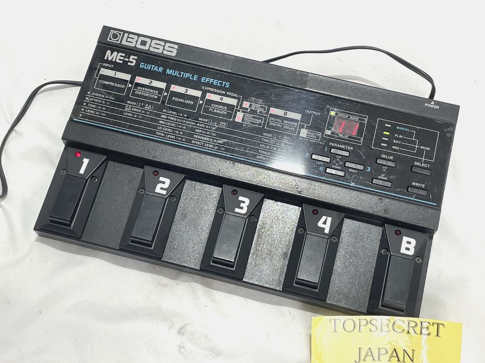 BOSS ME-5 Guitar Multi Effects processor Pedal Working AC100V
