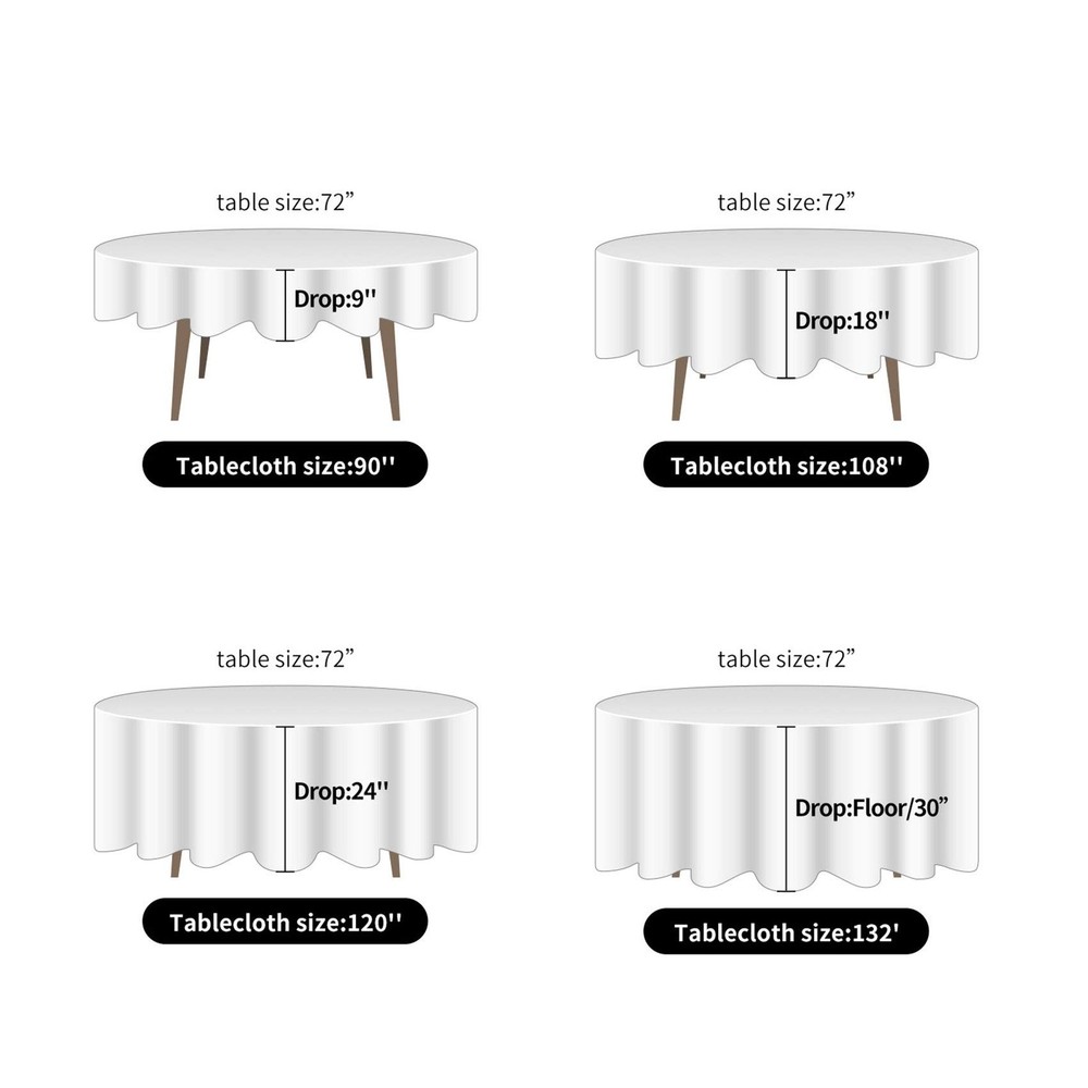 2 Pack 120 Inch Emerald Round Tablecloth Washable Polyester for Wedding