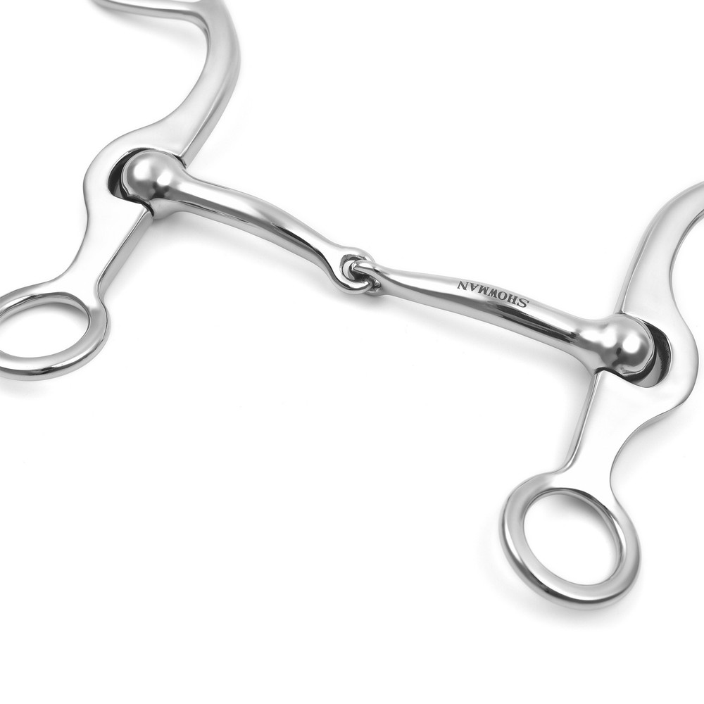 Showman Curved Shank Bit w/ Smooth Snaffle